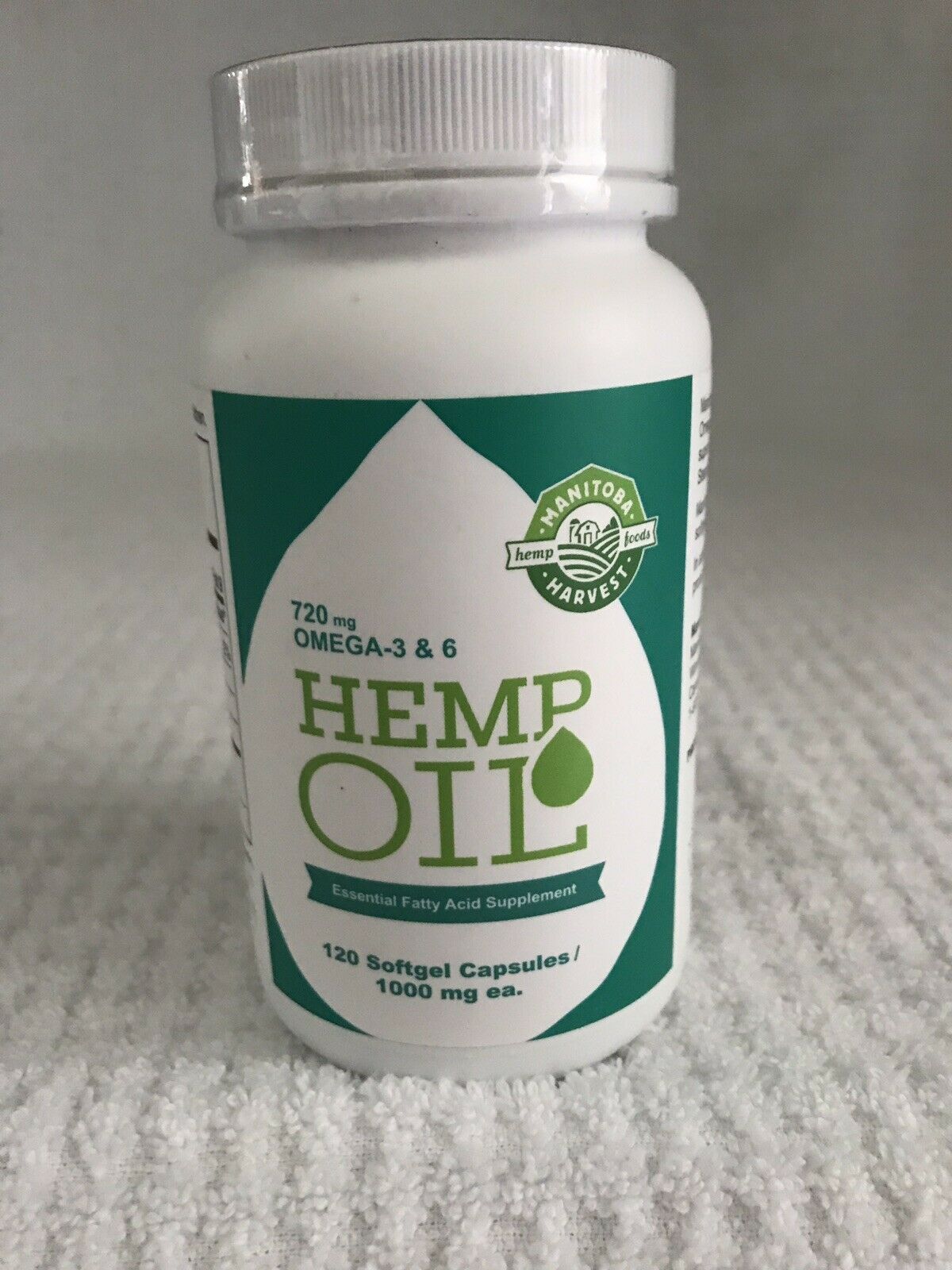 Hemp Seed Oil Omega 3 and 6 1000mg 120 Softgel Capsules Manitoba Harvest 6/2020 ⋆ Atlanta