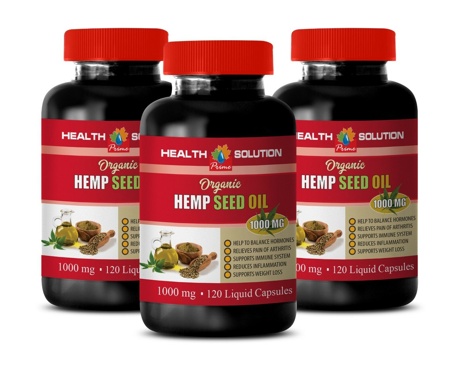 omega 369 supplement Organic Hemp Seed Oil 1000mg 3B reduce PMS